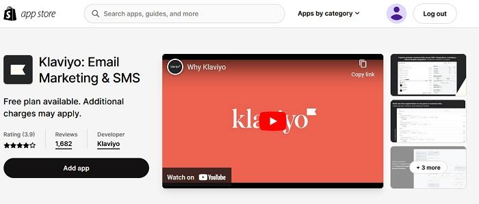klaviyo shopify app